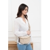 Sac banane tissé motif geometrique marron