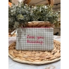 Pochette motif vichy love you beaucoup