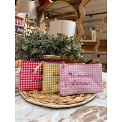 Pochette motif vichy ma...