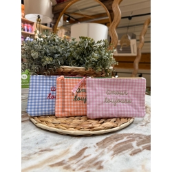 Pochette motif vichy amour...