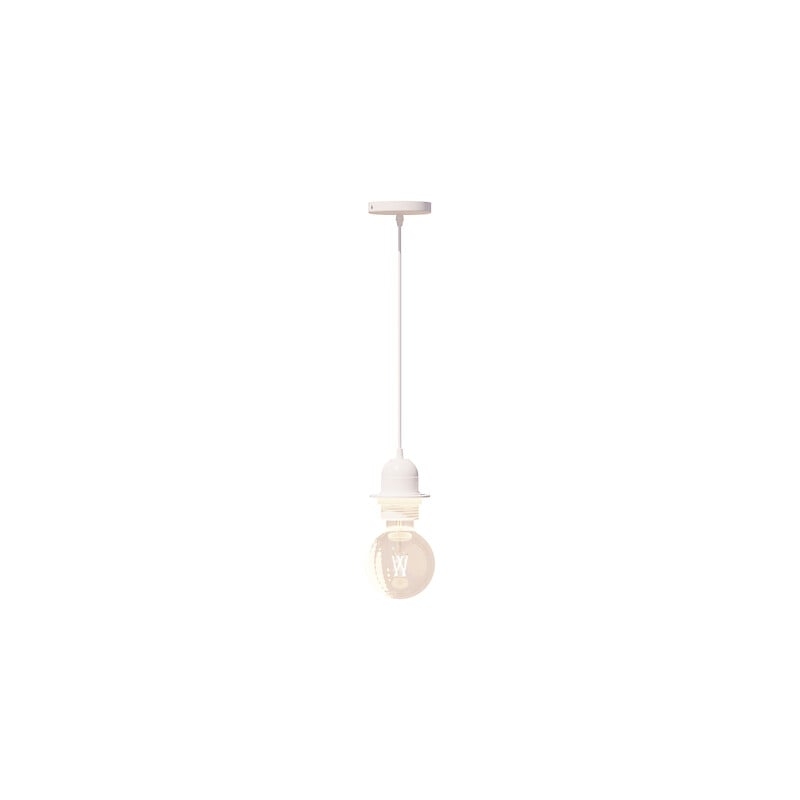 Cordon électrique pour abat-jour long 80 cm métal blanc
