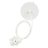 Cordon électrique pour abat-jour long 80 cm métal blanc