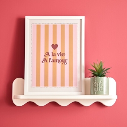 AFFICHE ENCADREE A LA VIE A L'AMOUR CHERI 30X40CM