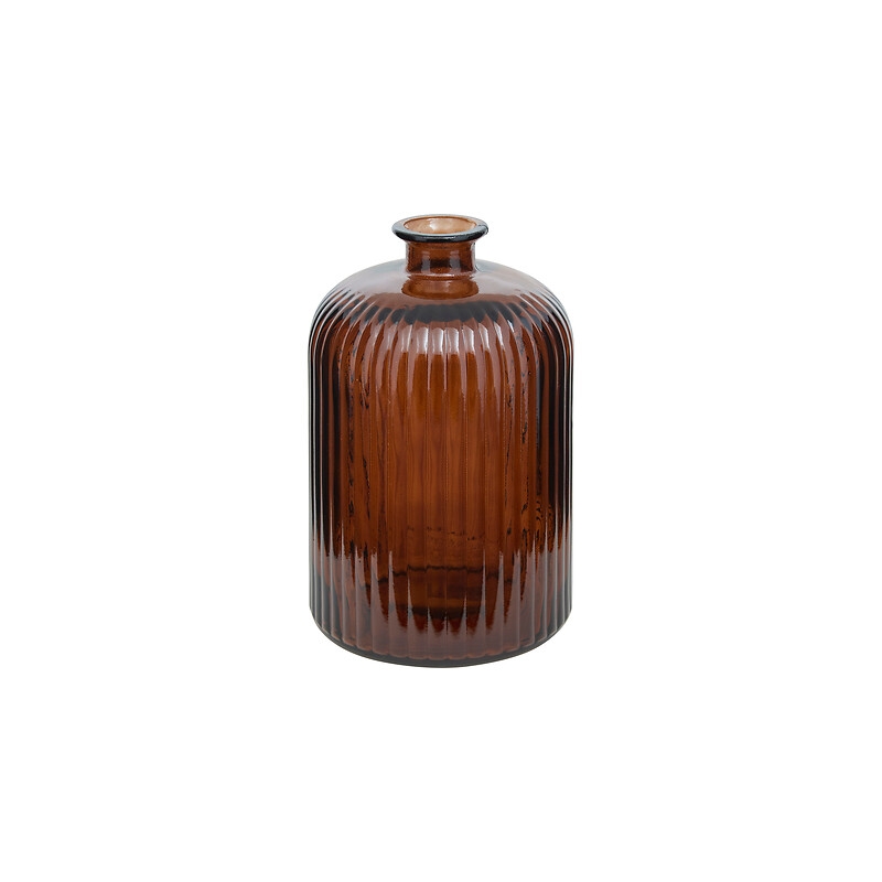 Vase verre recyclé Luz haut 23 cm ambre