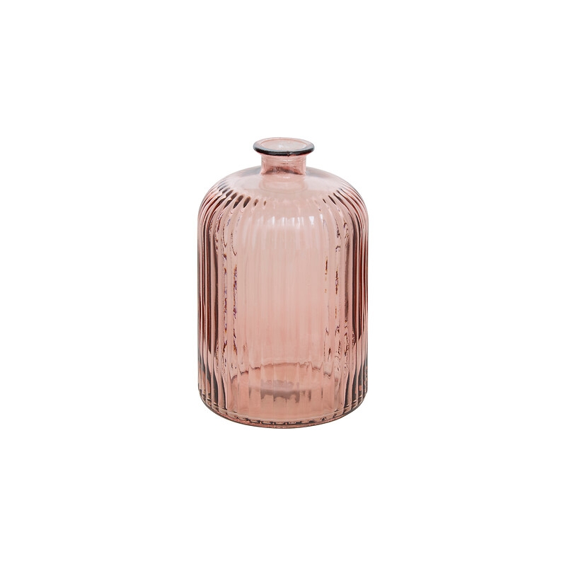 Vase verre recyclé Luz haut 23 cm rose