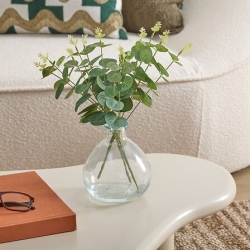 Composition eucalyptus Urice haut 35 cm avec vase verre