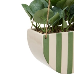 Plante suspendue Chéri haut 27 cm pot céramique VERT