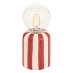Une jolie lampe LED "Rico" en céramique avec des rayures rouges !

Taille: 19,5x8cm