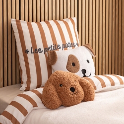 Coussin bouclette Scott 40 x 40 cm polyester motif chien
