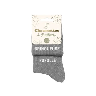 Chaussettes paillettes duo bringueuse fofolle