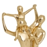 Statue famille Hapi haut 28,5 cm résine doré