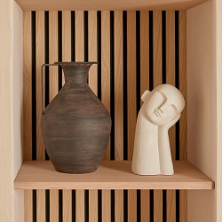 Statue visage Wonj haut 24,5 cm résine blanc