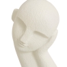 Statue visage Wonj haut 24,5 cm résine blanc