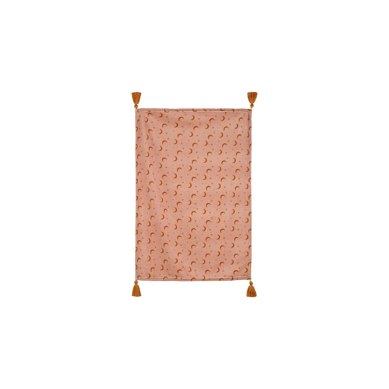 Plaid Bella nomade 75 x 100 cm flanelle rose