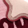 Tapis festons Cherry 90 x 60 cm coton tufté rose