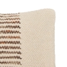 Coussin rayé Striscia 30 x 50 cm polyester jute ivoire