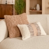 Coussin rayé Striscia 30 x 50 cm polyester jute ivoire