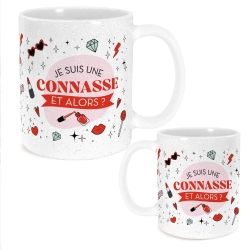 Mug a paillettes connasse