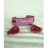 Bracelet tissu "Connasse" fuschia