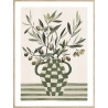 Toile imprimée olive Claudia 45 x 60 cm