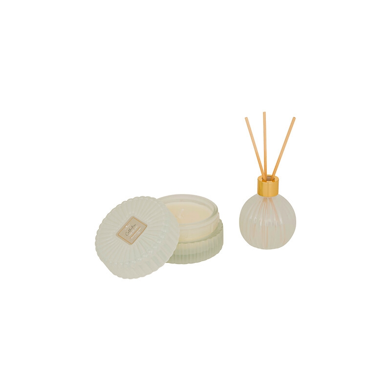 Coffret senteur Albie diam 8.1 cm thé blanc