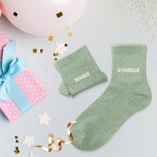 Chaussettes paillettes duo mamie d'amour