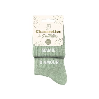Chaussettes paillettes duo mamie d'amour