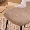 Chaise Tyka chenille beige pieds métal noir