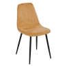 Chaise Tyka chenille ocre pieds métal noir