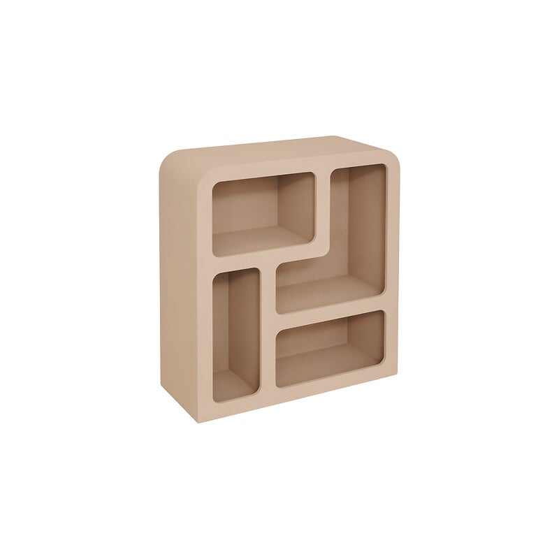 Meuble 4 étagères Soleya L. 75 x P. 30 x H. 85 cm bois beige