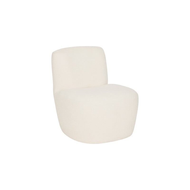 Fauteuil bouclette Leone ivoire