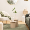 Lot de 2 tables café Eino bois argile