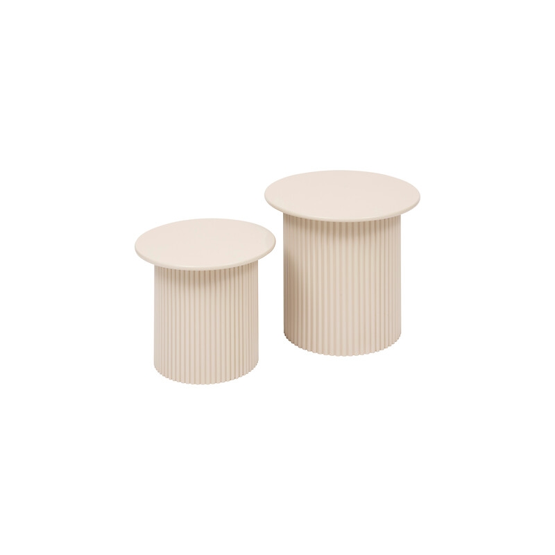 Lot de 2 tables café Eino bois argile