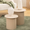 Lot de 2 tables café Eino bois argile