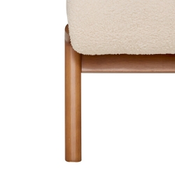 Fauteuil bouclette Liora ivoire