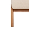 Fauteuil bouclette Liora ivoire