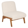Fauteuil bouclette Liora ivoire