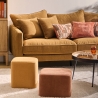 Pouf 2 en 1 Doki L. 41 x P. 30 x H. 41 cm ambre et ocre
