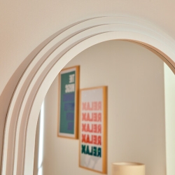 Miroir arche Emily 160 x 58 cm bois blanc