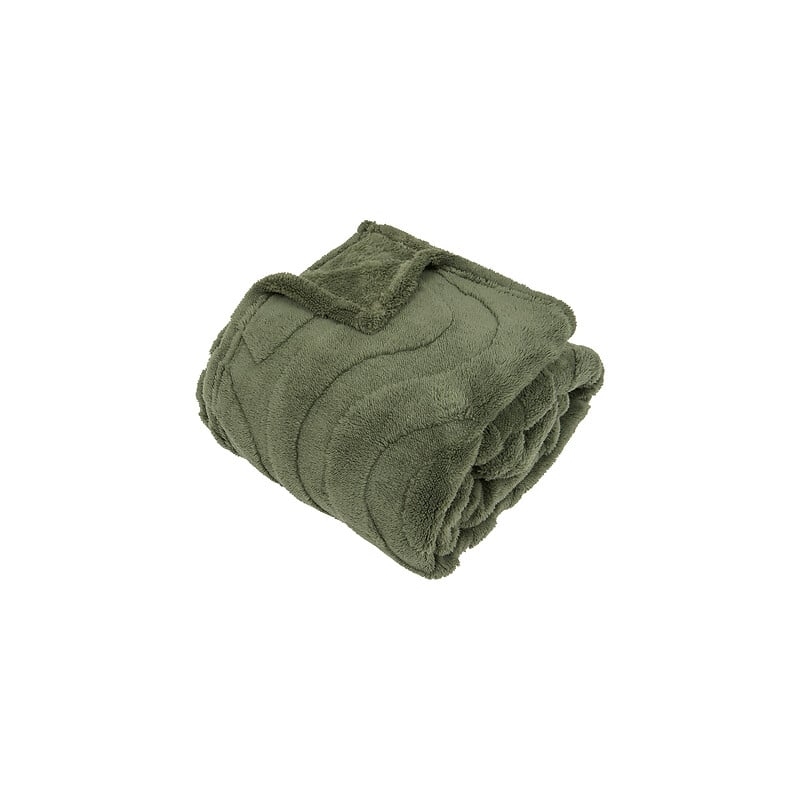 PLAID SHERPA JACQUARD OPAL 130 X 170 CM KAKI