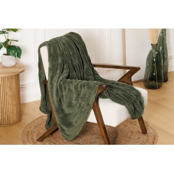 PLAID SHERPA JACQUARD OPAL 130 X 170 CM KAKI