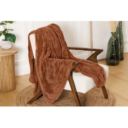 PLAID SHERPA JACQUARD OPAL 130 X 170 CM AMBRE