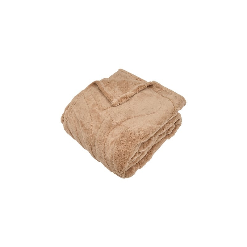 PLAID SHERPA JACQUARD OPAL 130 X 170 CM BEIGE