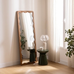 Miroir vague Tinny 165 x 61 cm bois marron