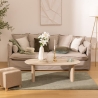 Table basse Anaya 120 x 60 x 40 cm bois effet travertin beige
