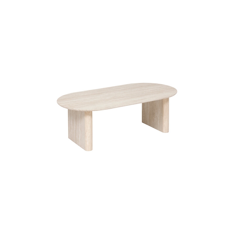 Table basse Anaya 120 x 60 x 40 cm bois effet travertin beige