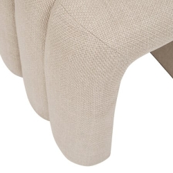 Pouf Sisco L. 43 x P. 42 x H. 44 cm tissu argile