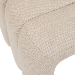 Pouf Sisco L. 43 x P. 42 x H. 44 cm tissu argile