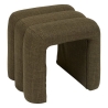 Pouf Sisco L. 43 x P. 42 x H. 44 cm tissu vert kaki