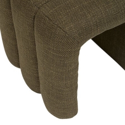 Pouf Sisco L. 43 x P. 42 x H. 44 cm tissu vert kaki